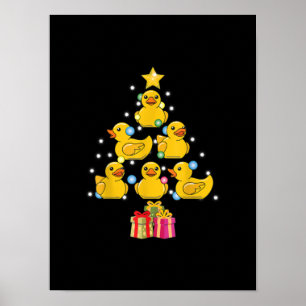 Rubber Anka Julgran Duckie Quack jul Poster