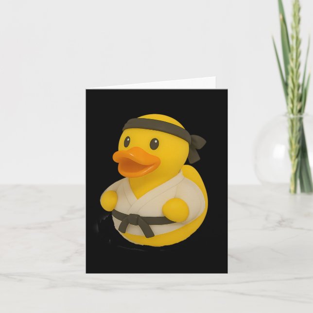 Rubber Anka Karate Ducky Duckie Manar Women Kids Kort (Framsida)