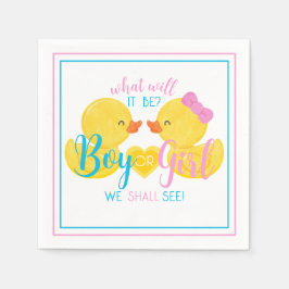 Rubber Anka Kön Neutral eller Reveal Party Pappersservett