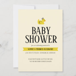 Rubber Anka Kön Neutral Par Baby Shower Inbjudningar