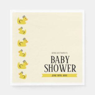 Rubber Anka Kön Neutral Par Baby Shower Pappersservett
