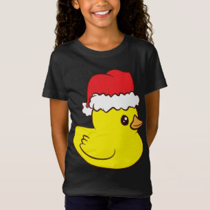 Rubber Anka med jultomten Cute Rubber Anka Kristus T Shirt