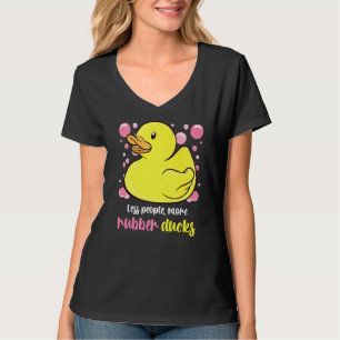 Rubber Anka Mindre människor Mer Ankor Bubblar T Shirt