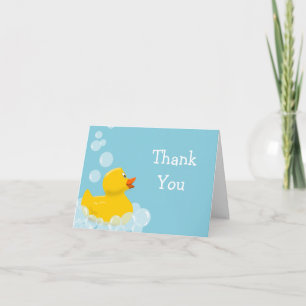 Rubber Anka och Bubbles Baby Shower Tack Kort
