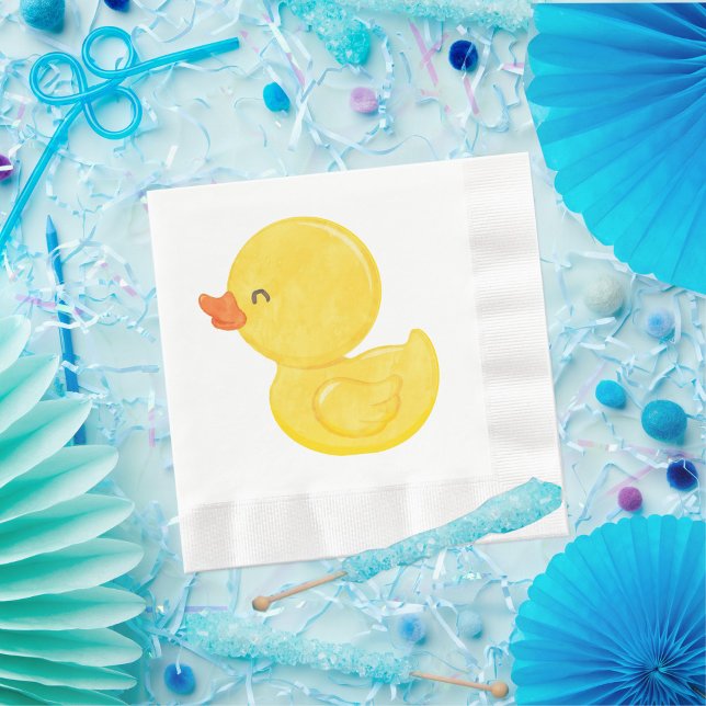 Rubber Anka Party Napkins Pappersservett (Rubber Duck Watercolor Napkins)