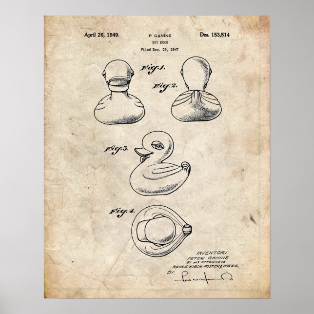 Rubber Anka Patent Poster (Framsidan)