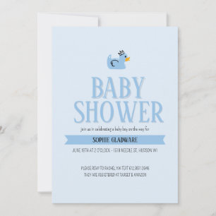 Rubber Anka Pojke Baby Shower Inbjudan