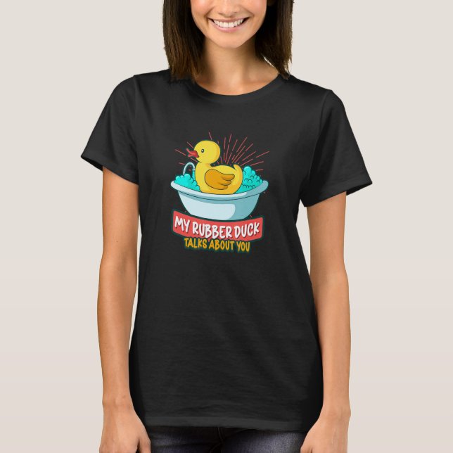 Rubber Anka Rubber Ankor Anka älskare Batroom Bubb T Shirt (Framsida)
