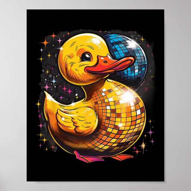 Rubber Anka Rubber Duckie Dancing Disco Rubber Duc Poster (Framsidan)