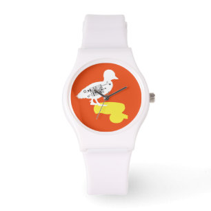 Rubber Anka-Shadow Anka White Sporty Watch Armbandsur