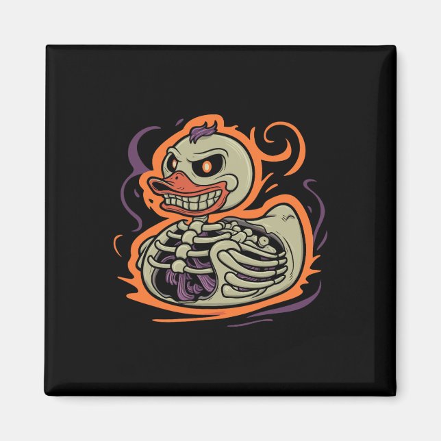 Rubber Anka Skeleton Rubber Duckie Costume Party Magnet (Framsidan)