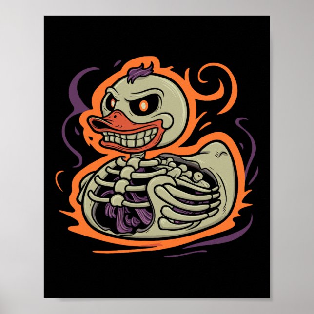 Rubber Anka Skeleton Rubber Duckie Costume Party Poster (Framsidan)