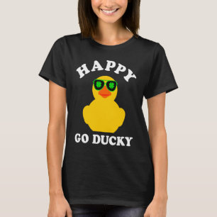 Rubber Anka Sunglasses Lycklig Go Ducky Pun St Pat T Shirt