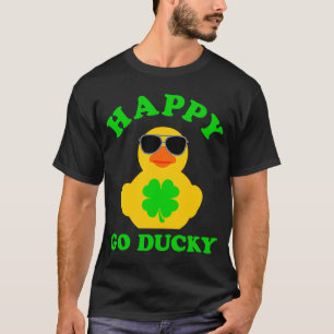Rubber Anka Sunglasses Lycklig Go Ducky Pun St Pat T Shirt