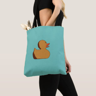 Rubber Anka Tote Bag - Spelande och Roligt Tygkasse