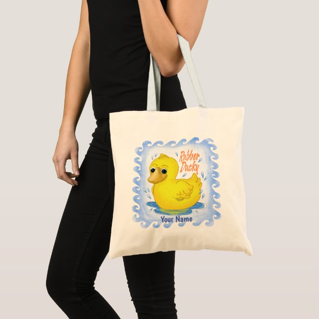 Rubber Anka Tote Bag Tygkasse (Framsida (produkt))