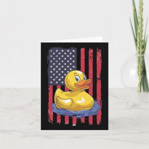 Rubber Anka USA flagga Independence day Bath Anka Kort