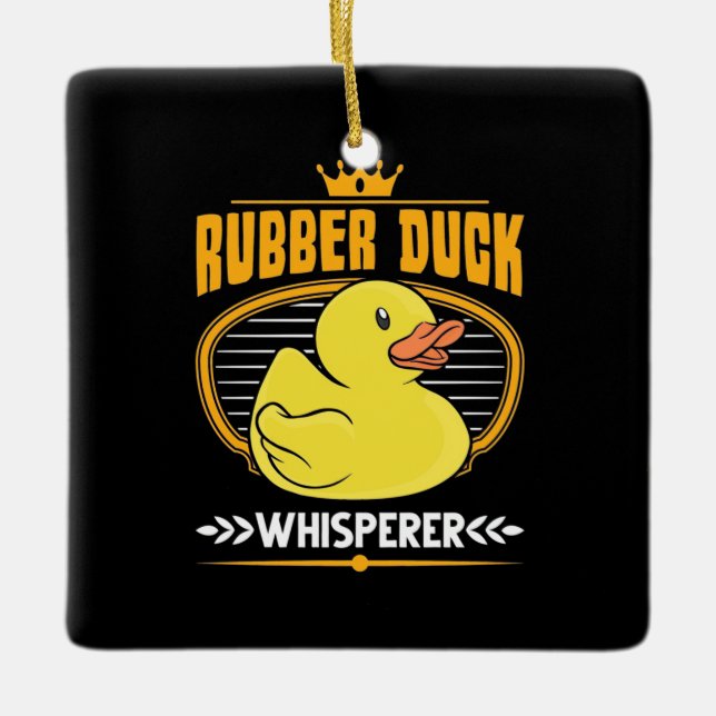 Rubber Anka Whisperer Julgransprydnad Keramik (Framsida)