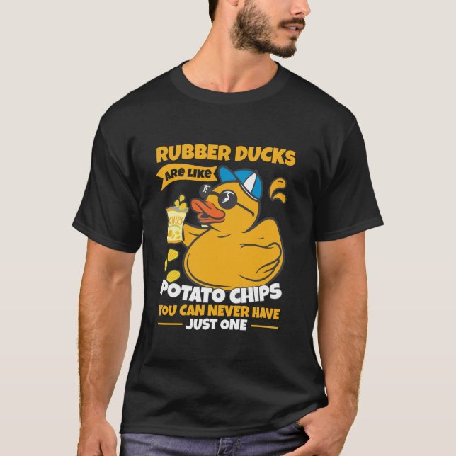 Rubber Ankor är som Potato Chip Funny Bath Rubb T Shirt (Framsida)