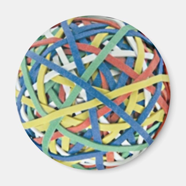 Rubber Band Boll Magnet (Framsidan)