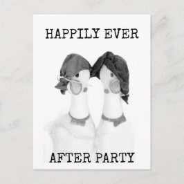 Rubber Chickens Happily Ever After Party Postcard Vykort