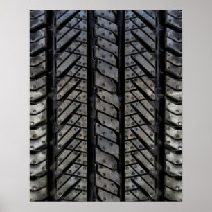 Rubber Däck Stil Automotive Struktur Poster