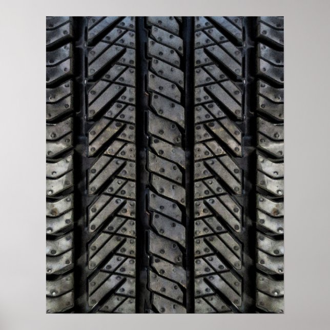 Rubber Däck Stil Automotive Struktur Poster (Framsidan)