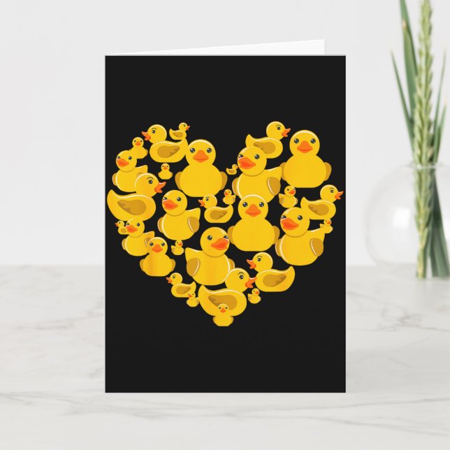 Rubber Duck Quack For Men Women Boy Girls Valentin Kort (Framsida)