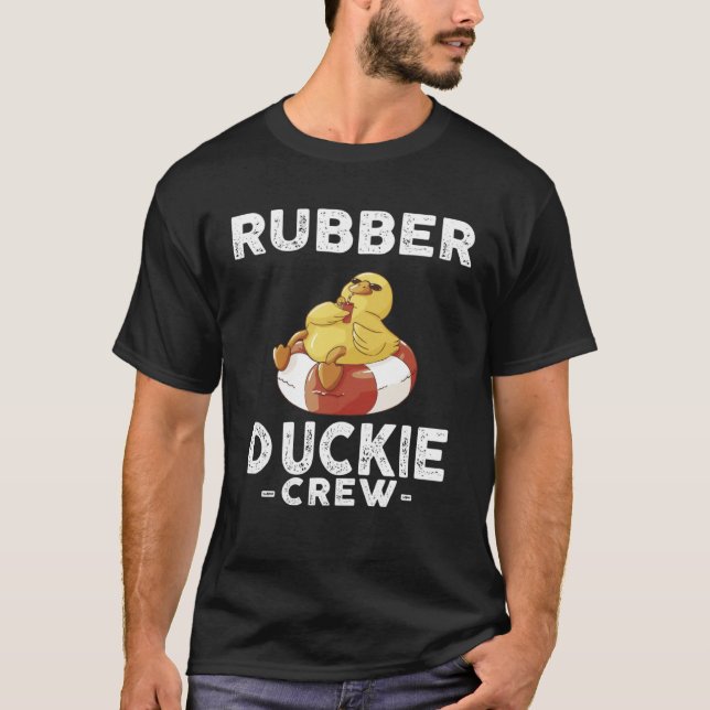 Rubber Duck Yellow Duckie Crew Bath Ducks Duckling T Shirt (Framsida)