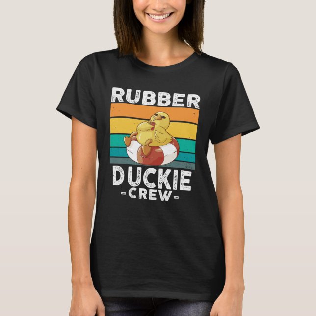 Rubber Duck Yellow Duckie Crew Bath Ducks Duckling T Shirt (Framsida)