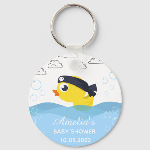 Rubber Duckie Boy's Baby Shower Nyckelring