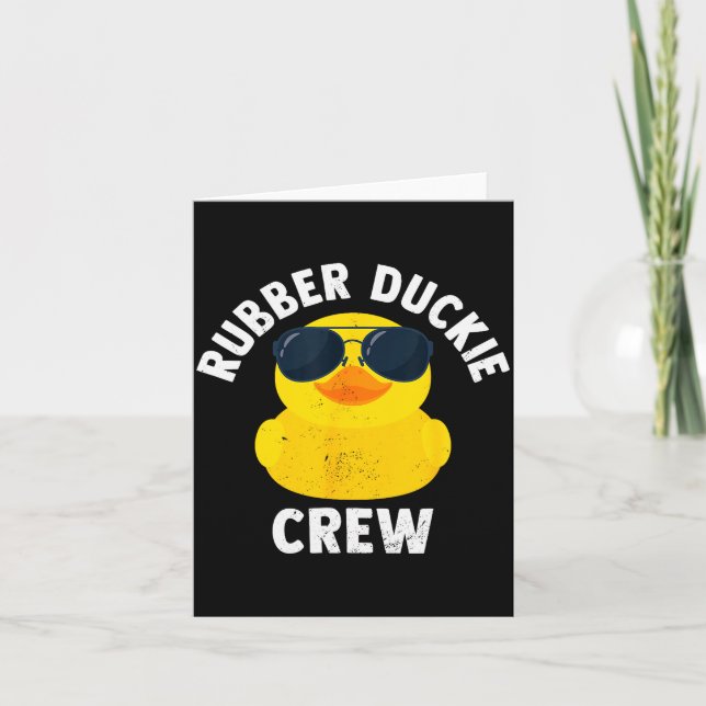 Rubber Duckie Crew Funny Rubber Duck  Kort (Framsida)