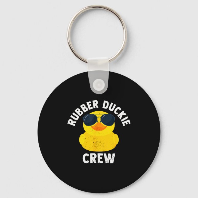 Rubber Duckie Crew Funny Rubber Duck  Nyckelring (Framsida)