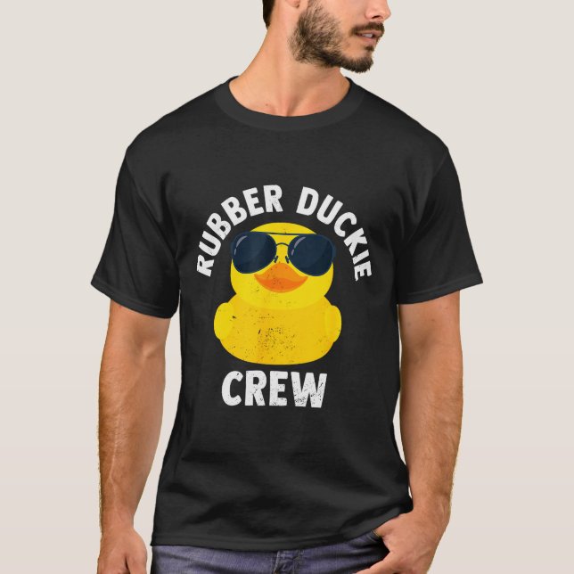 Rubber Duckie Crew Funny Rubber Duck  T Shirt (Framsida)