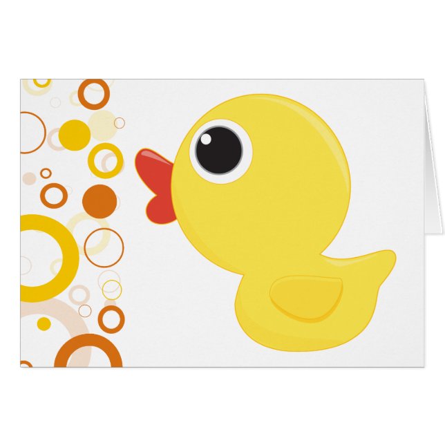 Rubber Duckie Hälsningskort (Framsidan Horizontal)