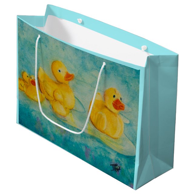 Rubber Duckie Large Gift Bag (Framsidan Vinklad)