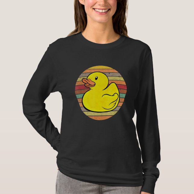 Rubber Duckie Rubber Anka Bath Retro T Shirt (Framsida)