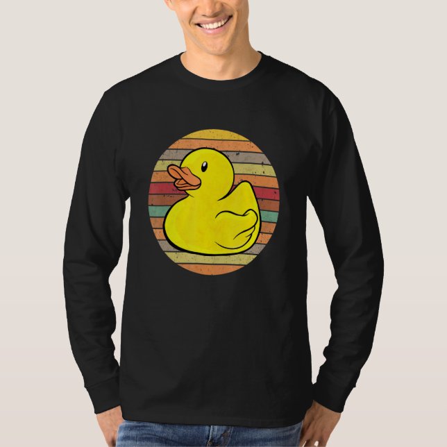 Rubber Duckie Rubber Anka Bath Retro T Shirt (Framsida)