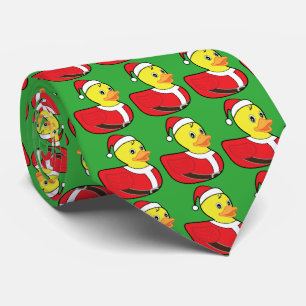 Rubber Duckie Wearing a Santa Hat Slips