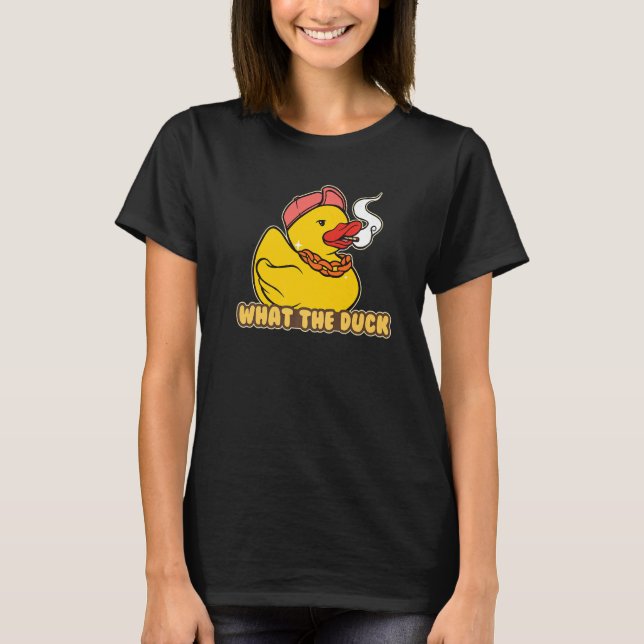 Rubber Duckie What The Duck T Shirt (Framsida)