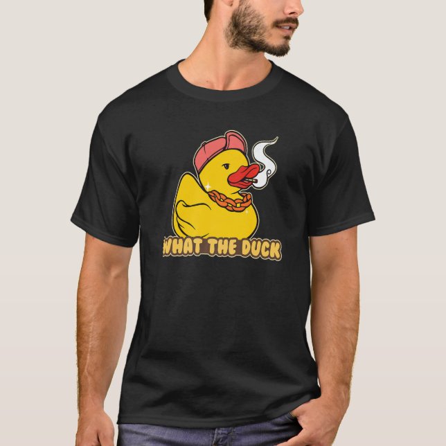 Rubber Duckie What The Duck T Shirt (Framsida)
