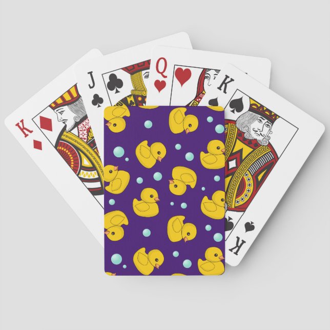 Rubber Duckies och bubbles lila-kort Spel Kort (Baksidan)