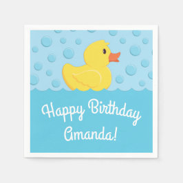 Rubber Ducky 1:a födelsedagen Party Kids Baby Pappersservett