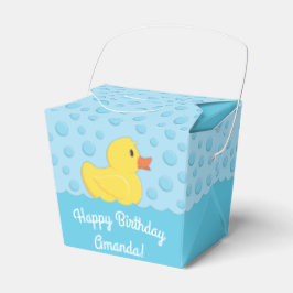 Rubber Ducky 1:a födelsedagen Party Kids Baby Presentaskar