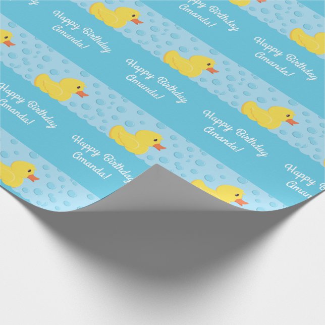 Rubber Ducky 1:a födelsedagen Party Kids Baby Presentpapper (Hörn)