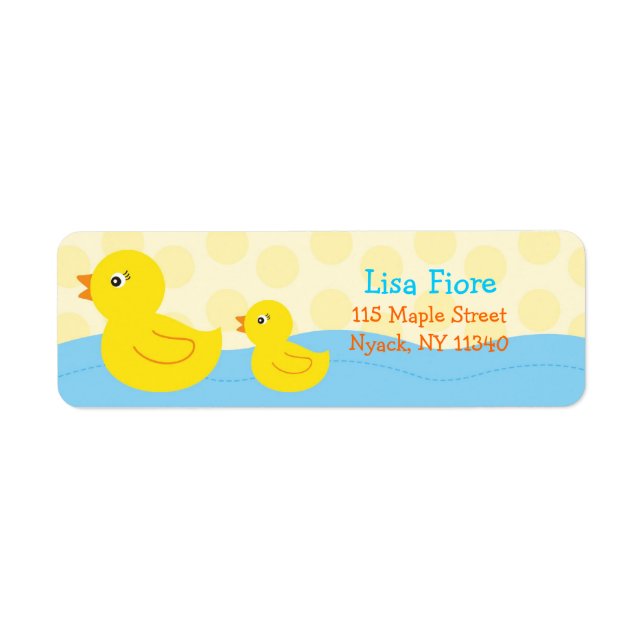 Rubber Ducky Anka Adressetiketter Returadress Etikett (Framsidan)