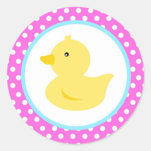 Rubber Ducky Anka Favor Stickers Runt Klistermärke
