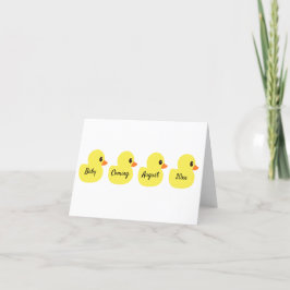 Rubber Ducky Baby annons Cards Tack Kort