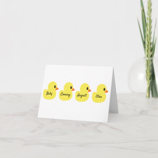 Rubber Ducky Baby annons Cards Tack Kort (Framsida)