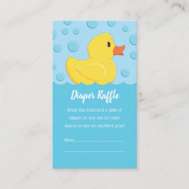Rubber Ducky Baby Shower Diaper Raffle Cards Tilläggskort